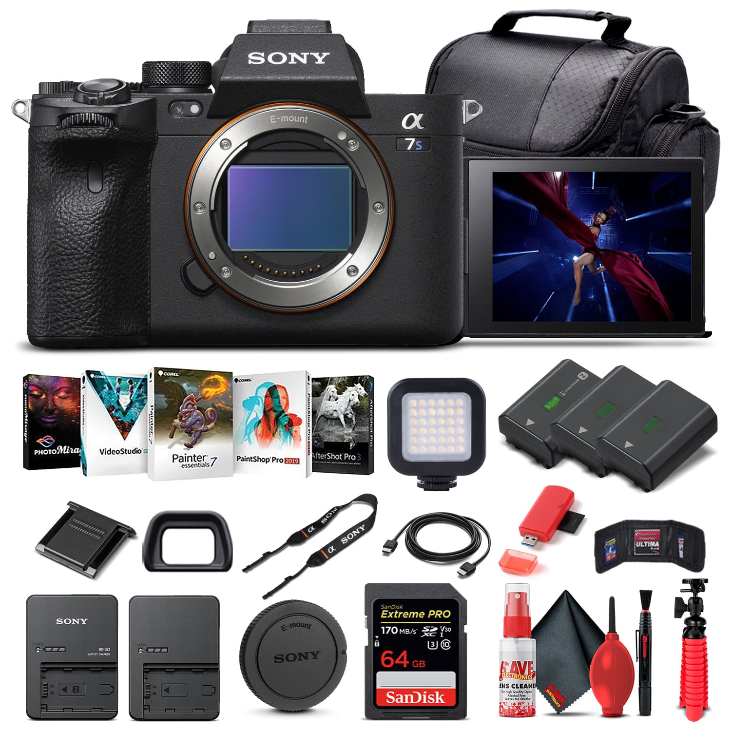 Sony - Alpha a7S III Mirrorless Camera Body Only ILCE7SM3/B - Advanced Bundle (International Version)