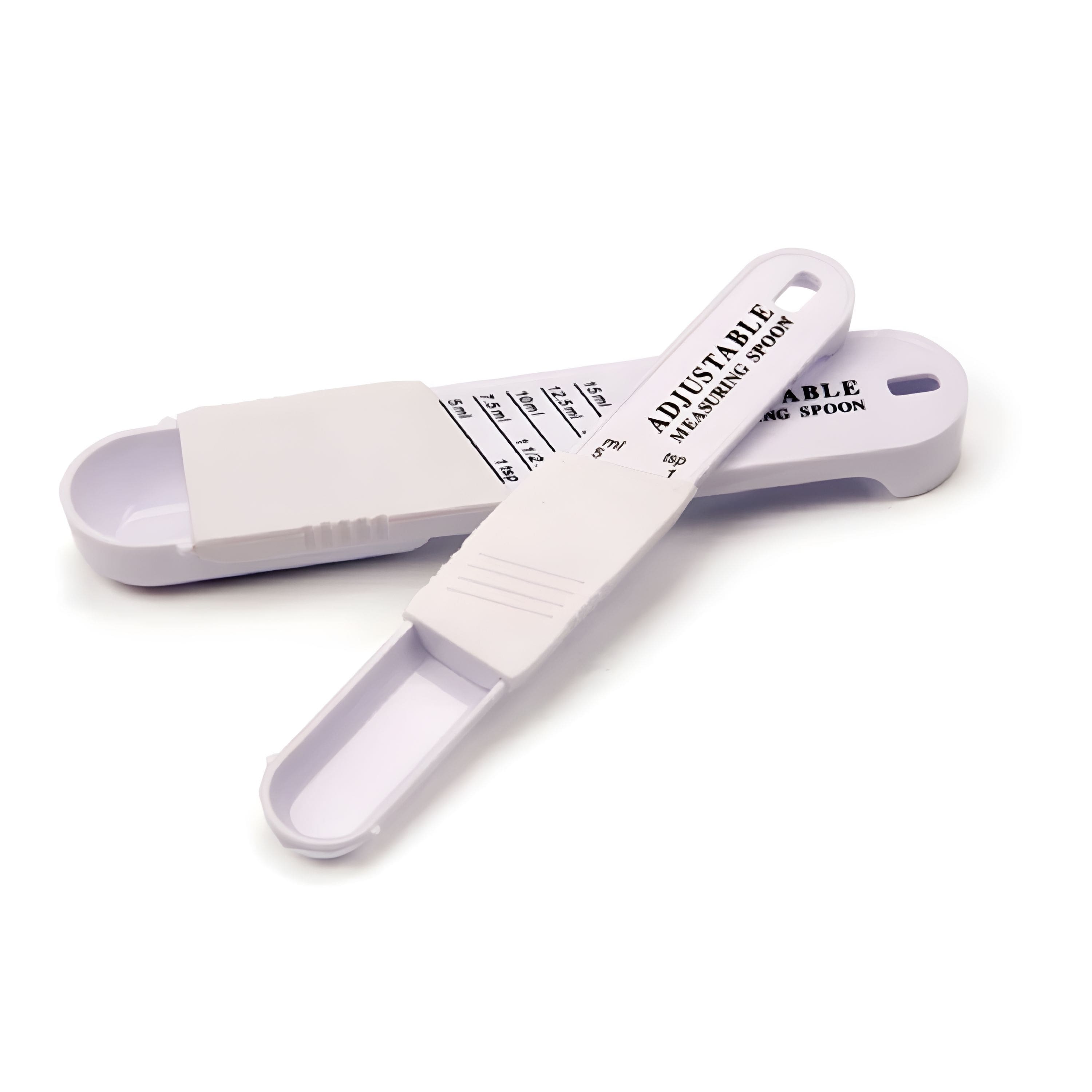 Kitcheniva - Adjustable Measuring Spoon Teaspoon & Tablespoon Kitchen Baking Tool - White - Thumbnail 3