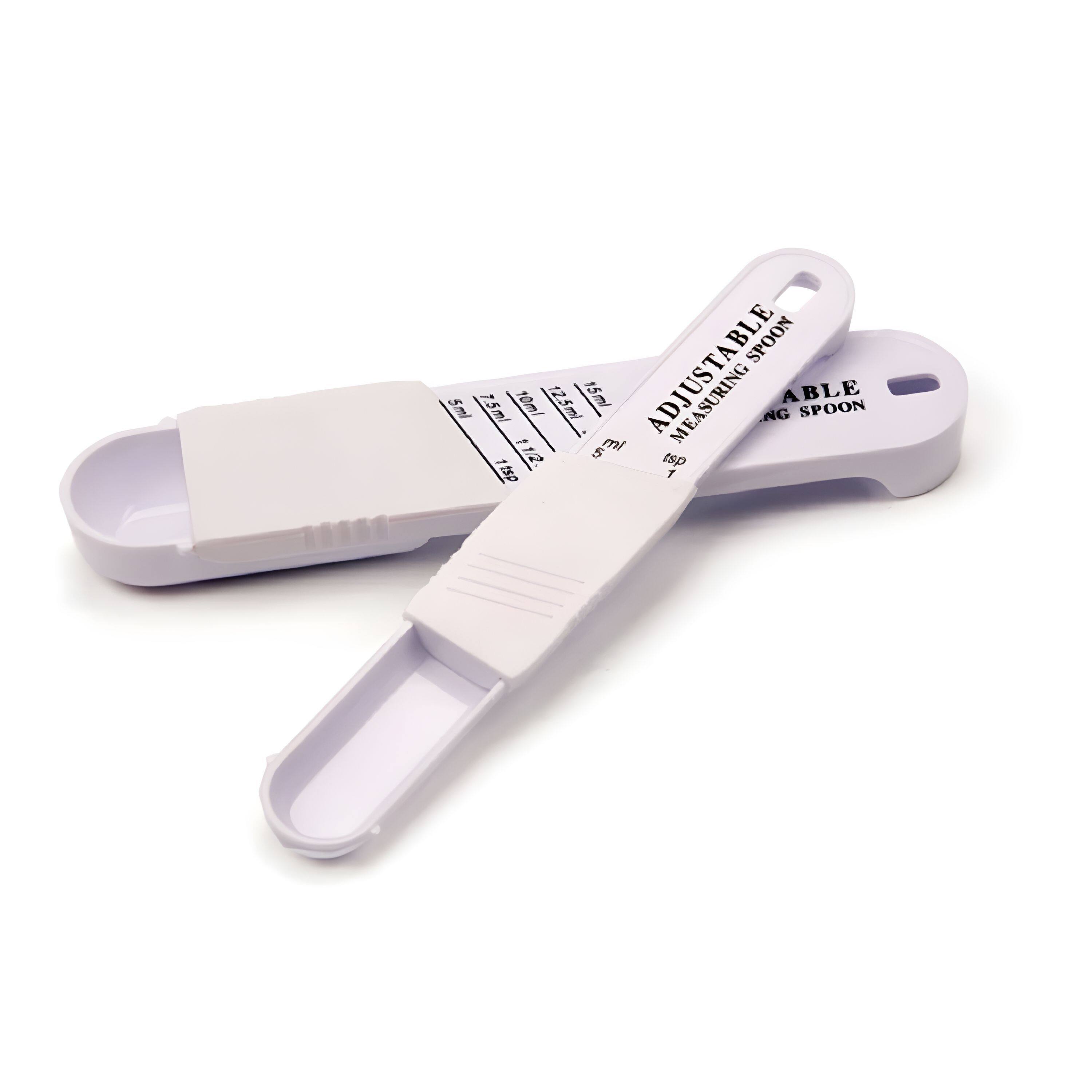 Kitcheniva - Adjustable Measuring Spoon Teaspoon & Tablespoon Kitchen Baking Tool - White