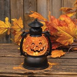 Angle. BreeBe - Spinning Glitter LED Smiling Jack O Lantern - Black, Orange.