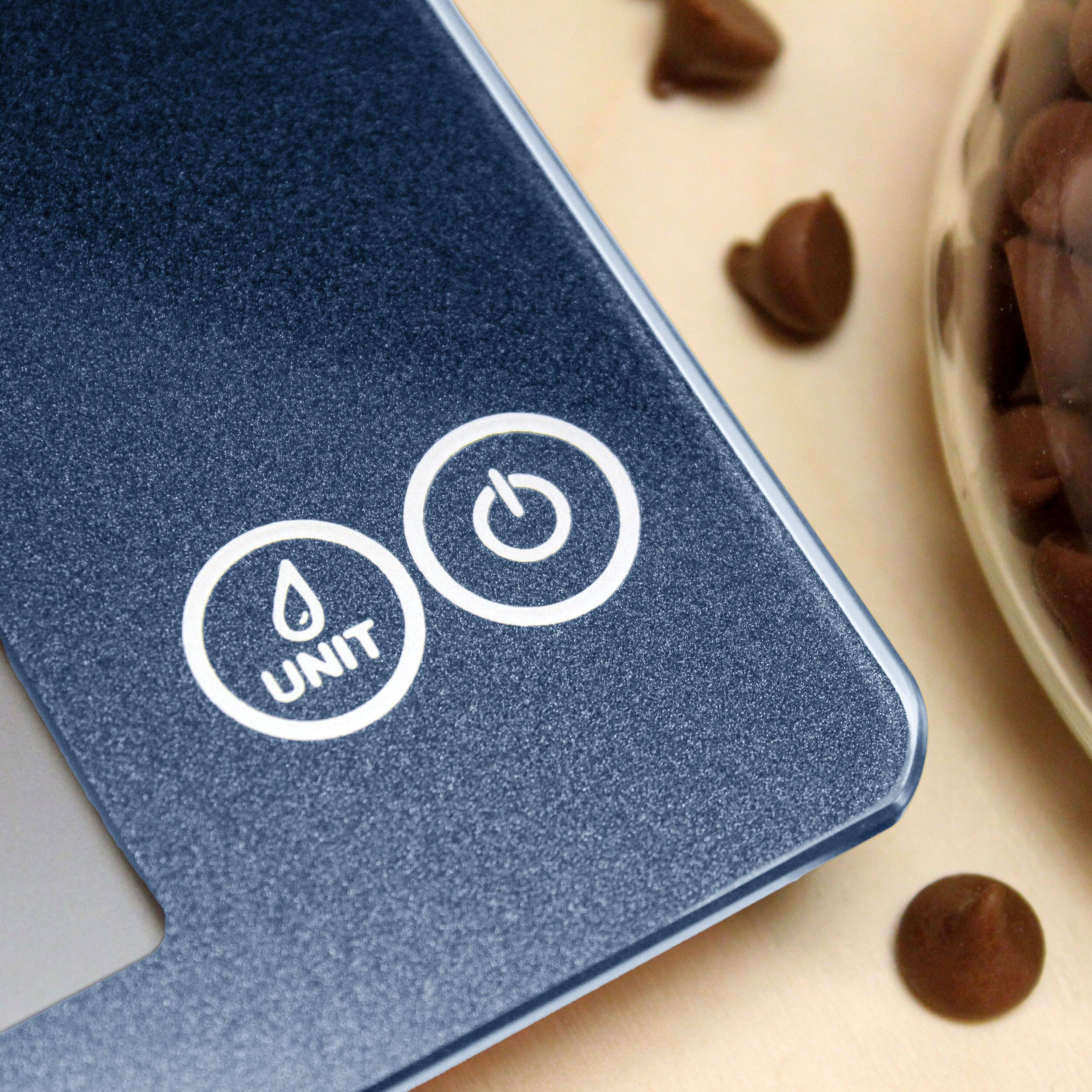 Back. Escali - Arti Glass Digital Scale, Blue Mirage - Black Obsidian.