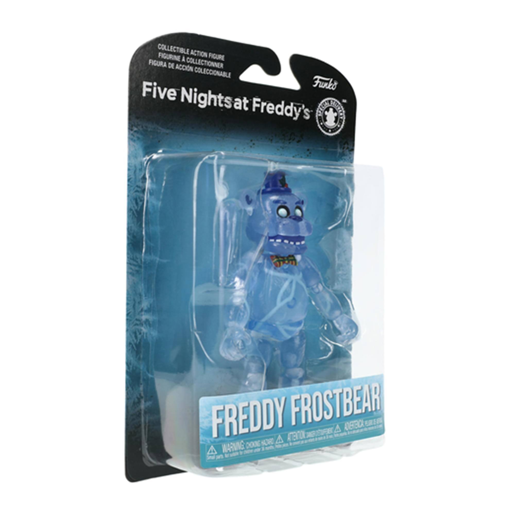 COLLECTIBLE ACTION FIGURINE  
FIGURINE DE COLLECTION  
FIGURA DE ACCIÓN COLECCIONABLE  

Five Nights at Freddy's  

FREDDY FROSTBEAR  

WARNING: CHOKING HAZARD - Small parts. Not for children under 3 years.