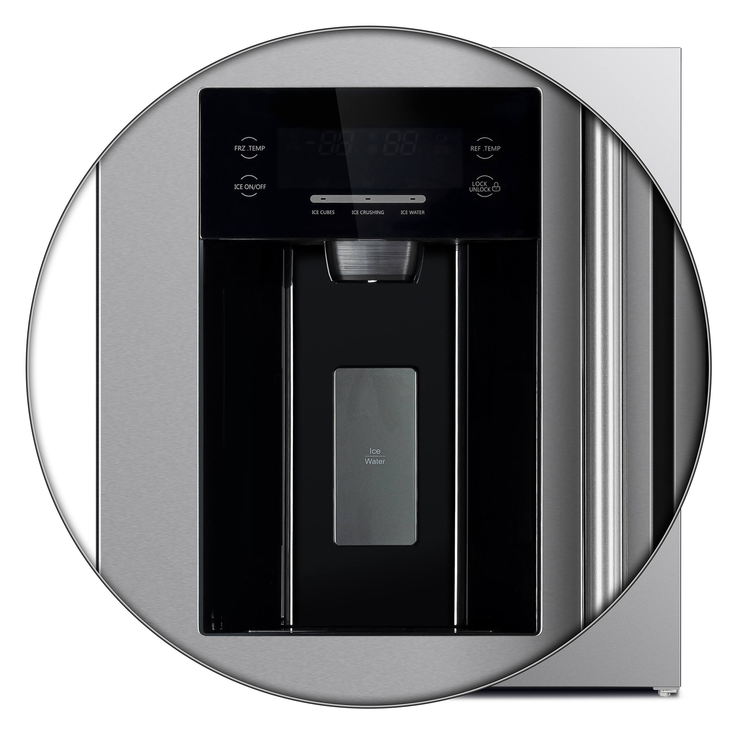 FRZ TEMP REF TEMP ICE ON/OFF LOCK UNLOCK d Cubes KR CutriG . MATEE Ice Water

-8.8 8.8

ICE CUBES ICE CUBES

Ice Water