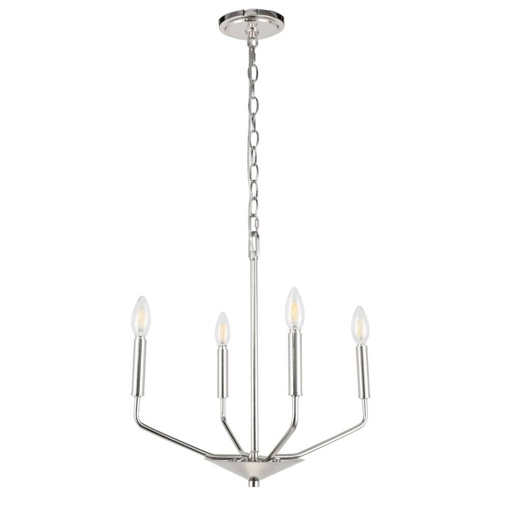 Alt View 10. Living District - Enzo 4 Light Chrome Pendant - Chrome.