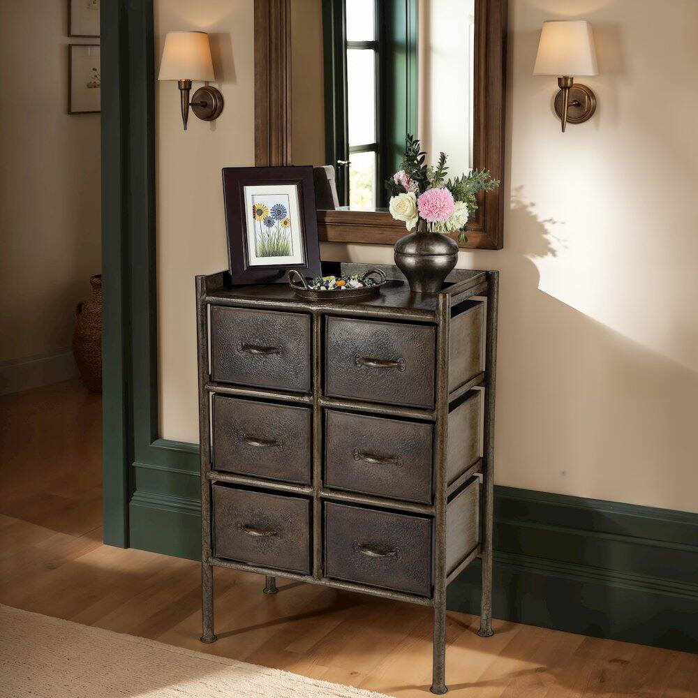 Alt View 6. Butler Specialty - Cameron Industrial Chic Drawer Chest - Bronze.