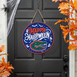 Evergreen Enterprises - Florida Gators 18" Happy Halloween Wooden Round Door Sign - Multicolor