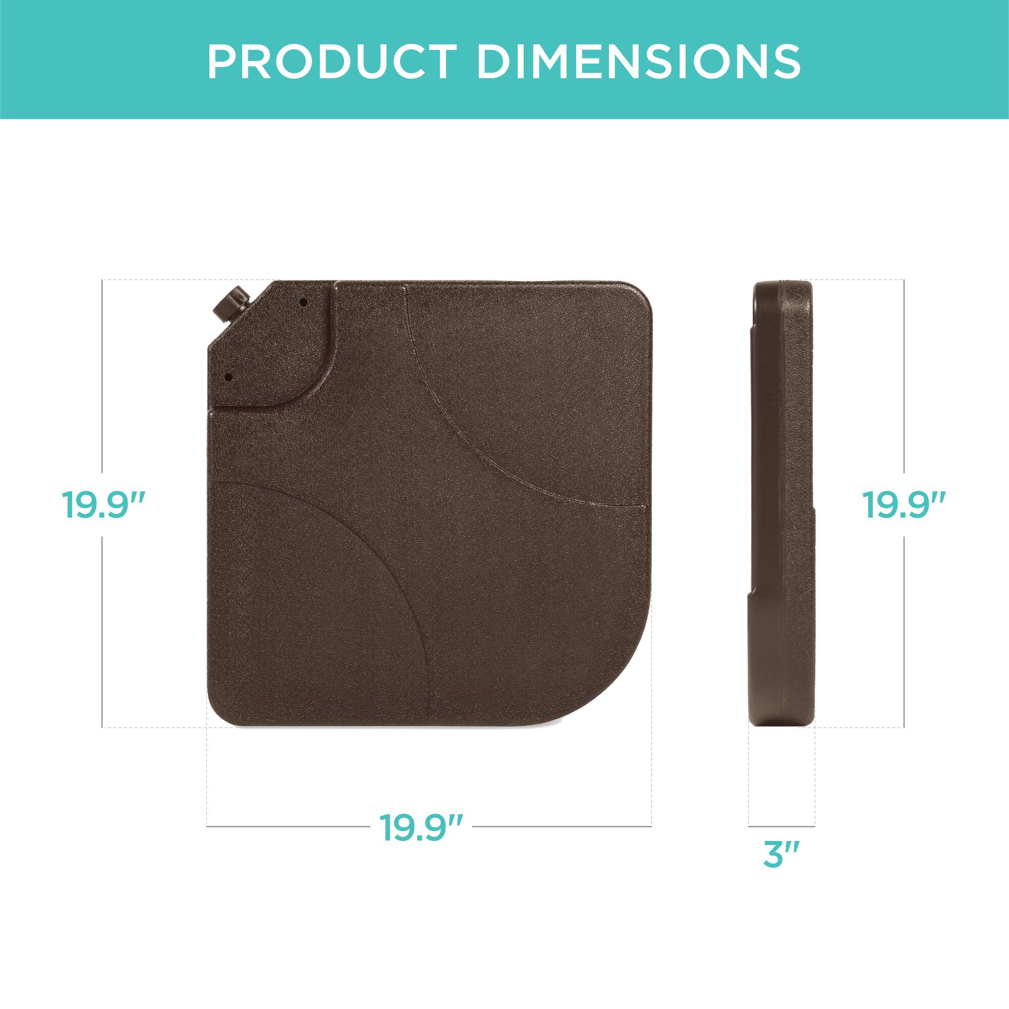 PRODUCT DIMENSIONS

19.9" x 19.9" x 3"