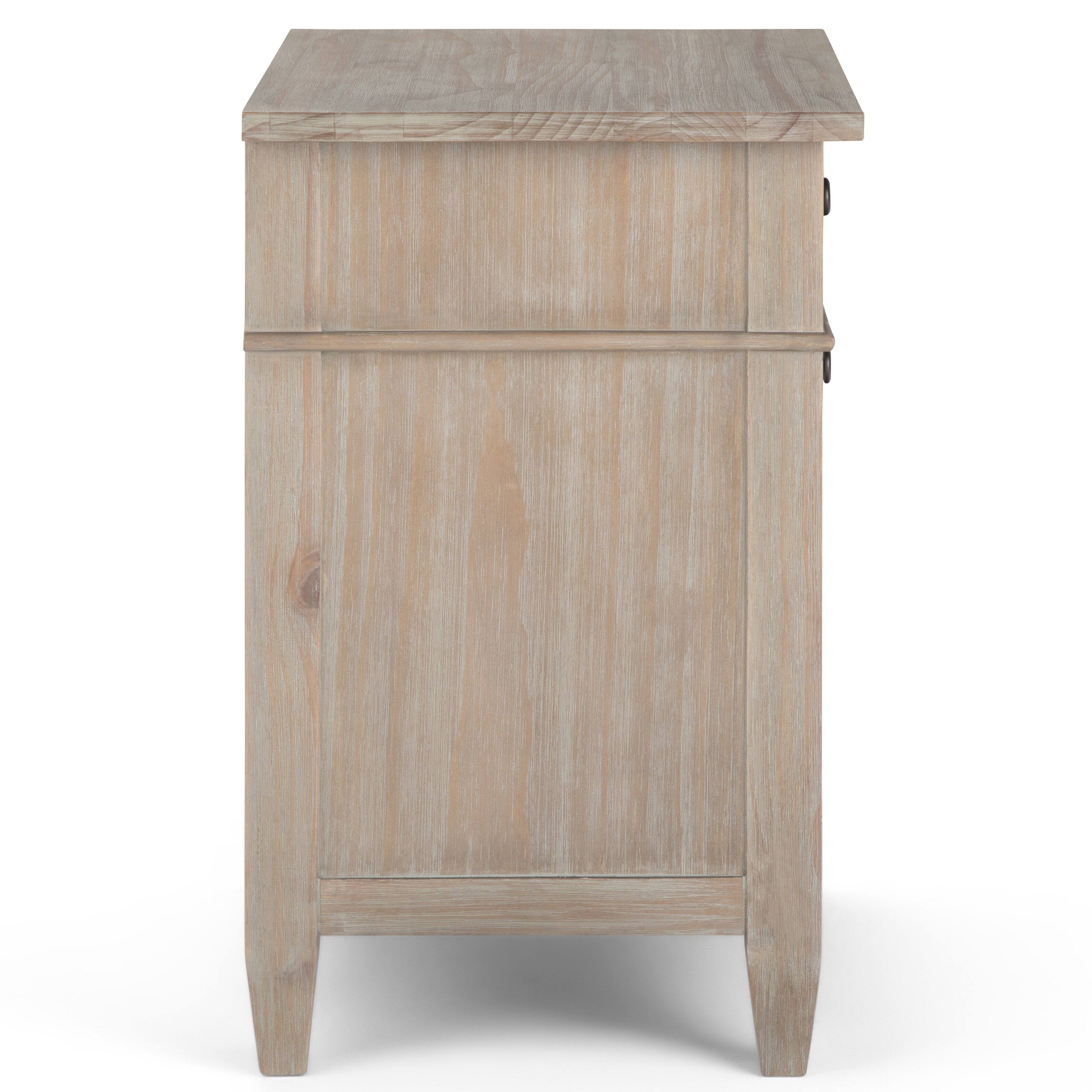 Alt View 16. Simpli Home - Carlton Bedside Table - Distressed Grey.