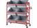 Front. RubberMaid - Rubbermaid 3-Shelf Metal Tote Picking Cart - Red.