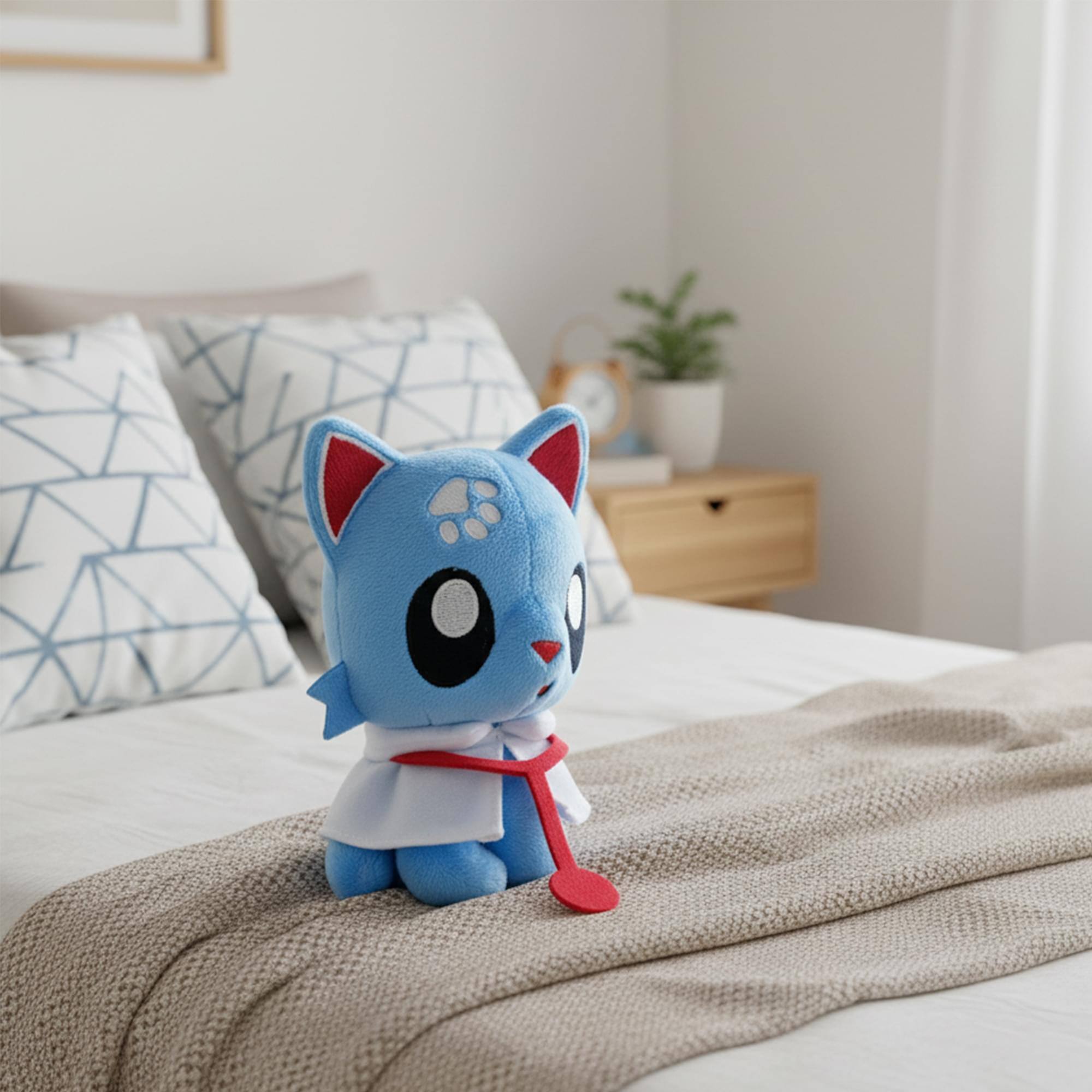 Alt View 3. Tentacle Kitty - Tentacle Kitty First Responders & Essentials Little Ones Plush | Delivery Kitty - Blue.