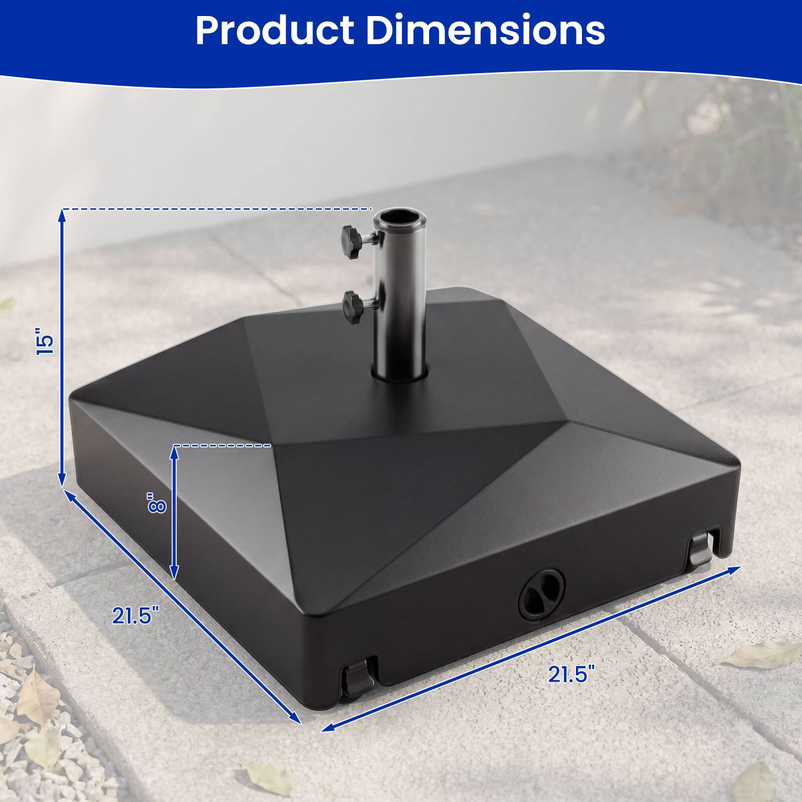 Product Dimensions: 15" x 8" x 21.5" x 21.5"