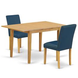 East West Furniture - Dining Room Set Oak - Brown