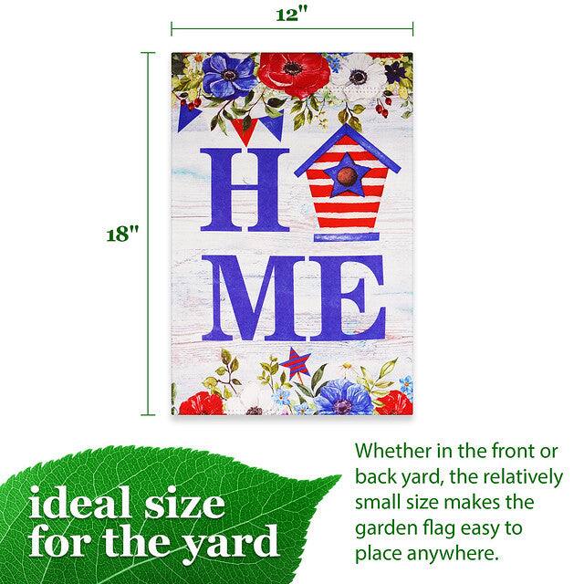 12" x 18" H x ME ideal size for the yard  
Whether in the front or back yard, the relatively small size makes the garden flag easy to place anywhere.