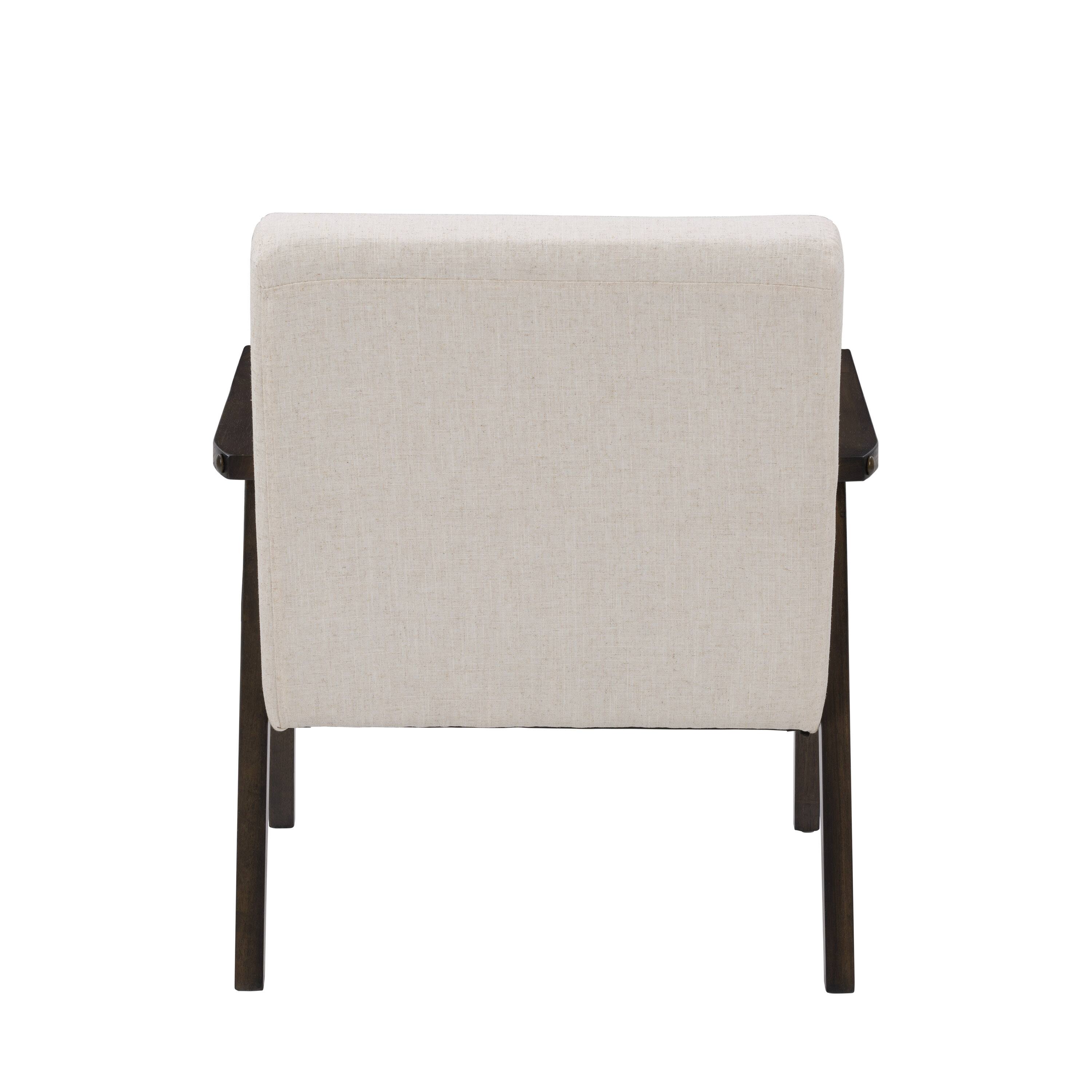 Alt View 12. CorLiving - Greyson Wood Armchair - Beige.