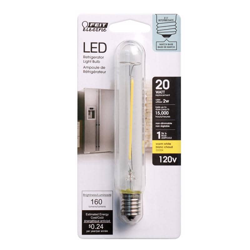FEIT ELECTRIC - T6.5 E17 (Intermediate) LED Bulb Warm White 20 Watt Equivalence 1 pk price history on PriceWatchPro