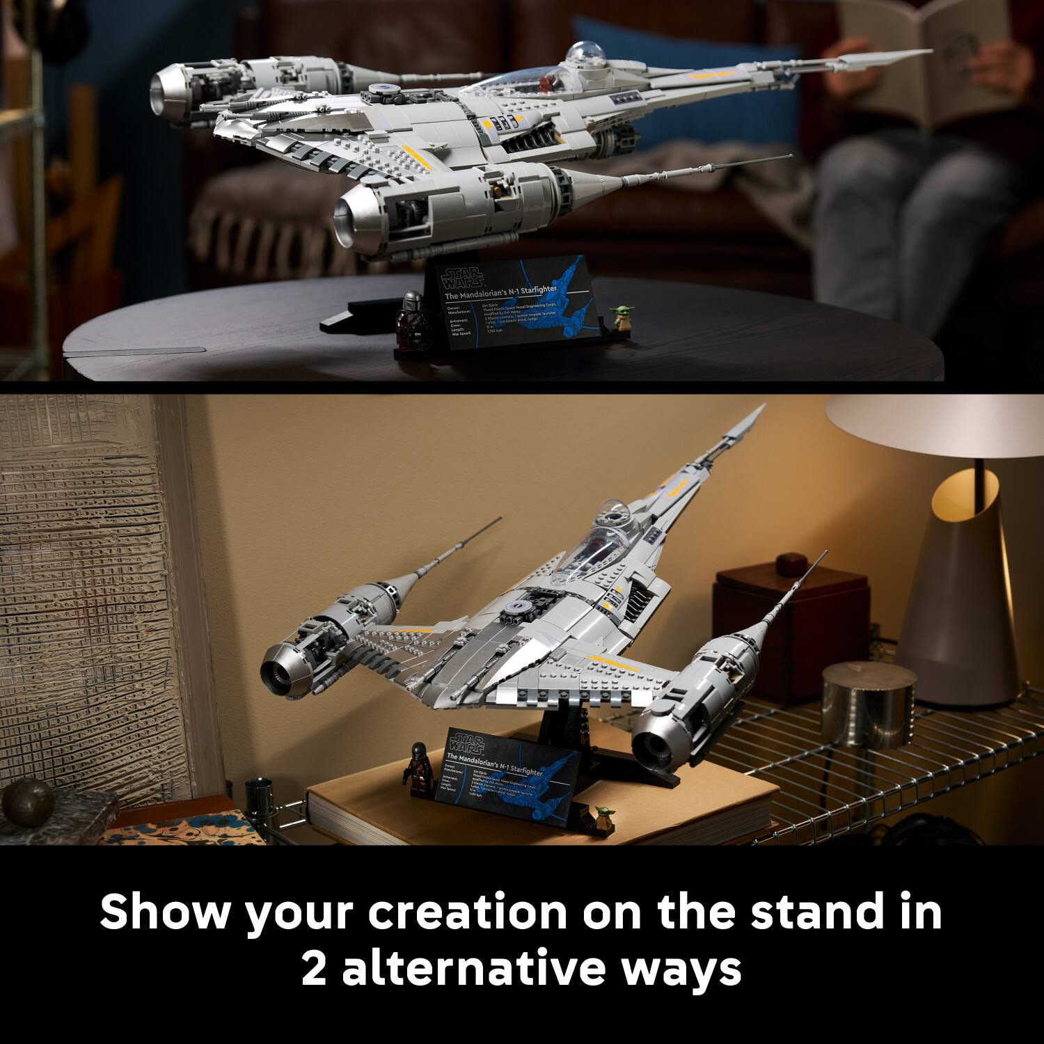 Show your creation on the stand in 2 alternative ways