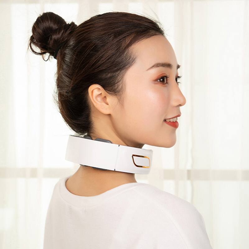 Alt View 2. Cluzine - Smart Home Neck Shoulder Massager with Pulse, Electromagnetic, Kneading, Heat & Voice Control.