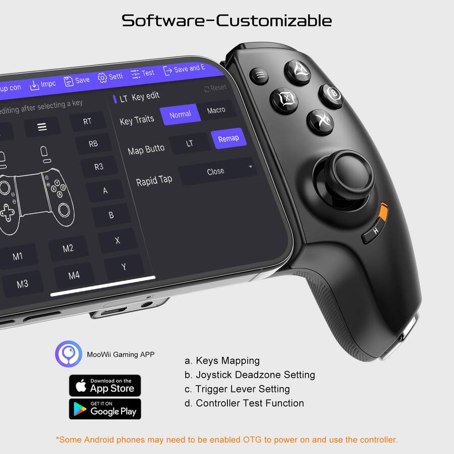 Normal Joystick Reds Spade Mobile Gaming Controller usb c Plug Play With Hall Effect ...
