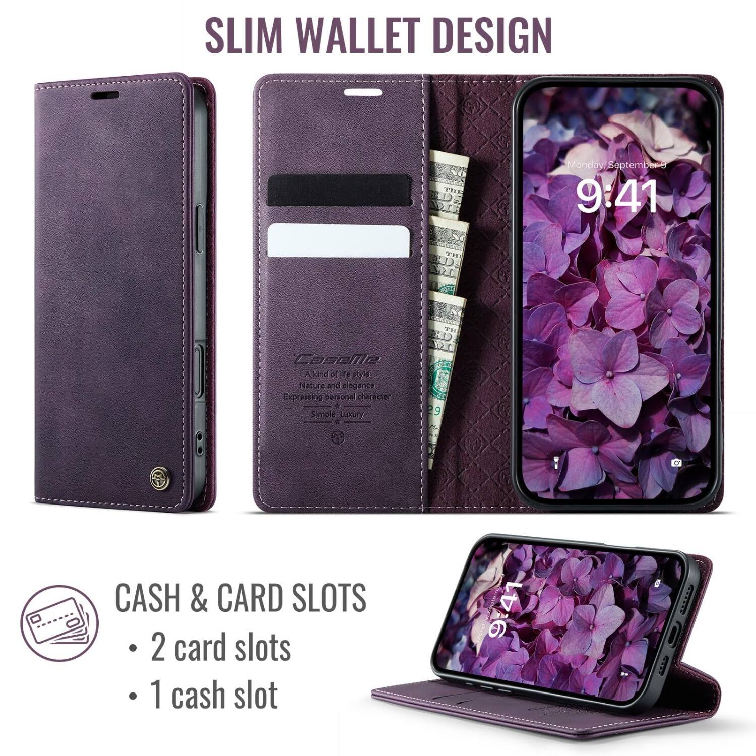SLIM WALLET DESIGN

CaseMe A kind of life style Nature and elegance Expressing personal character Simple Luxury

CASH & CARD SLOTS
- 2 card slots
- 1 cash slot