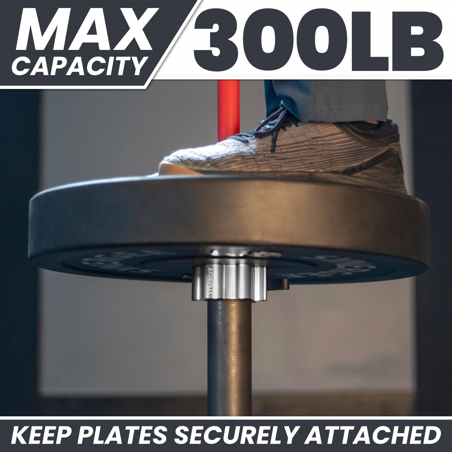 MAX 300LB CAPACITY  
KEEP PLATES SECURELY ATTACHED
