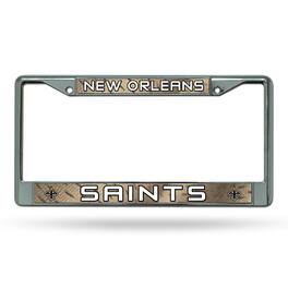 Rico Industries - New Orleans Football Saints Chrome Metal License Plate Frame - Multi
