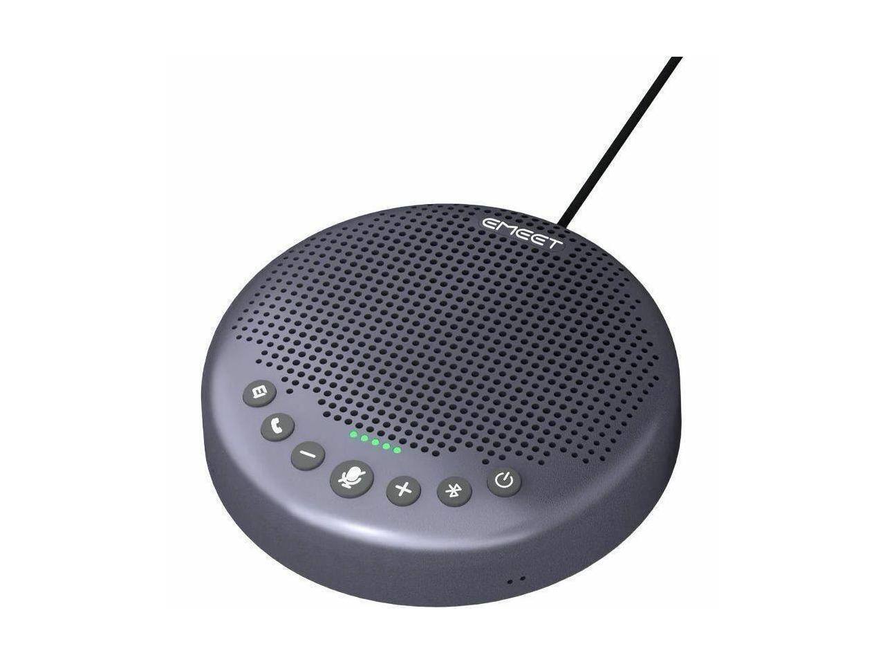 Alt View 2. EMEET - EMEET Luna Plus Speakerphone: 8-Mic 360° Pickup, VoiceIA Noise Cancel, Daisy-Chain 18, 10-Hr Battery - Black.