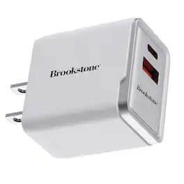 Brookstone - 30W Power Delivery 3-Port Ultra Fast Wall Charger (White) - White
