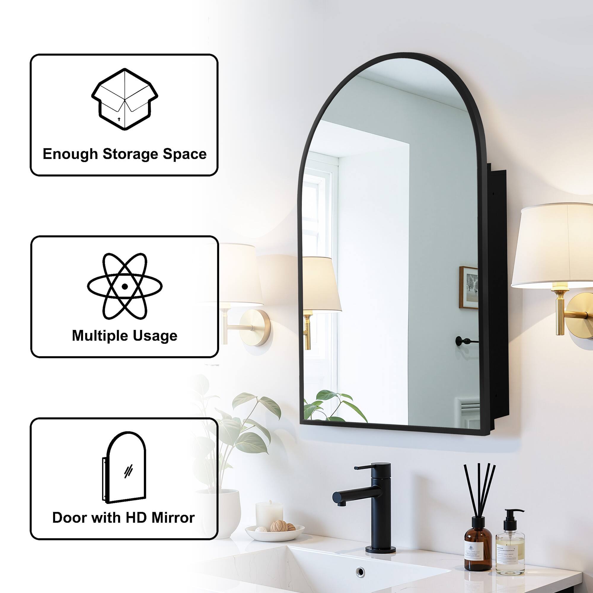 Enough Storage Space  
Multiple Usage  
Door with HD Mirror