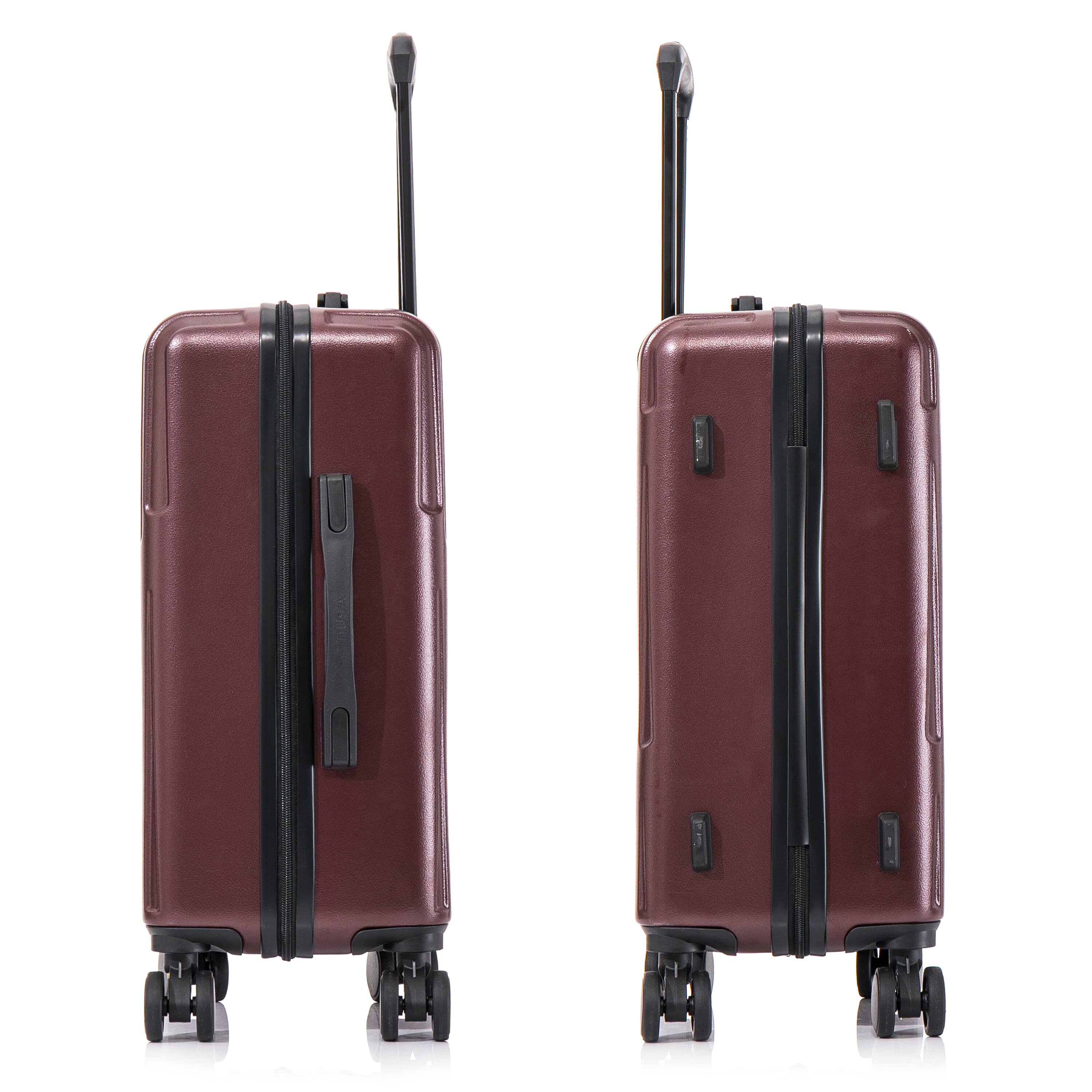 Alt View 3. InUSA - Drip lightweight hardside spinner luggage 20" carry-on - WINE.