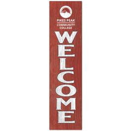 Jardine - Pikes Peak State College 12" x 48" Outdoor Leaner Welcome Sign - Red