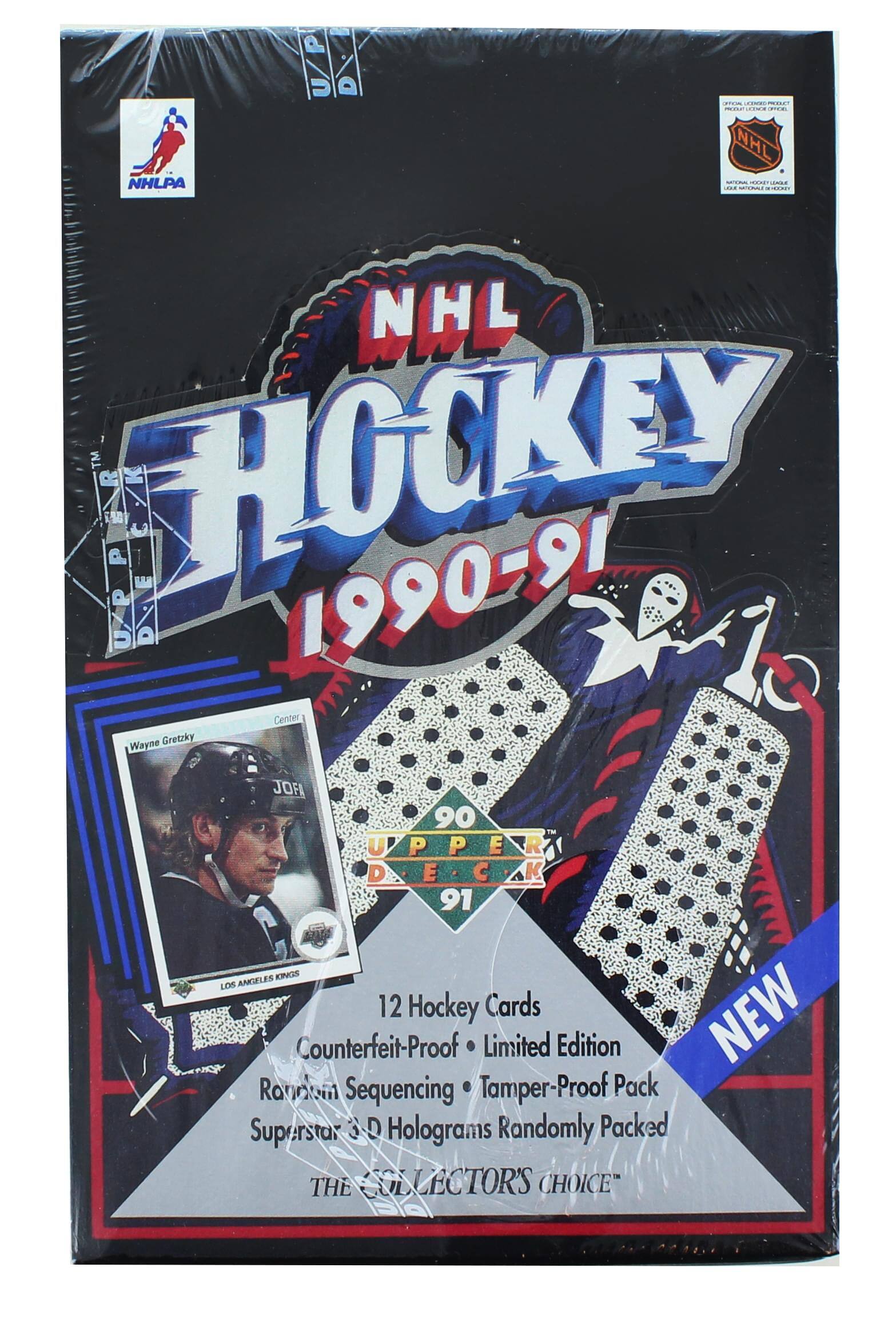 NHL 1990-91 Upper Deck Hockey Low Box | 36 Packs - Black