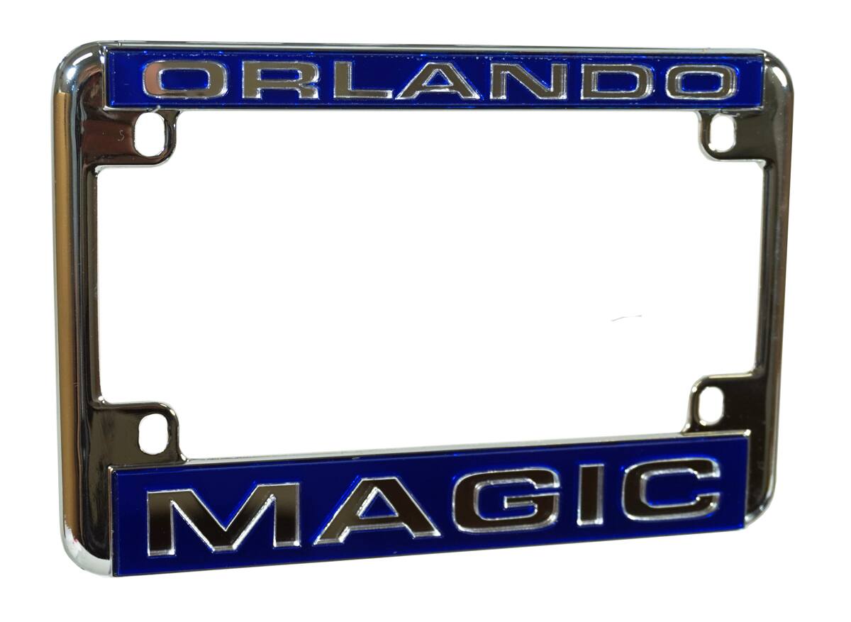 Orlando Magic Chrome Motorcycle License Plate Frame - also Recreational Vehicles, RVs, Bikes & Scooters
