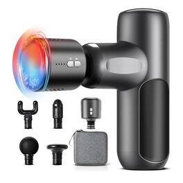 Cluzine - Hot Cold Massage Gun Professional Brushless Mini Muscle Massager Relax Fitness - Black
