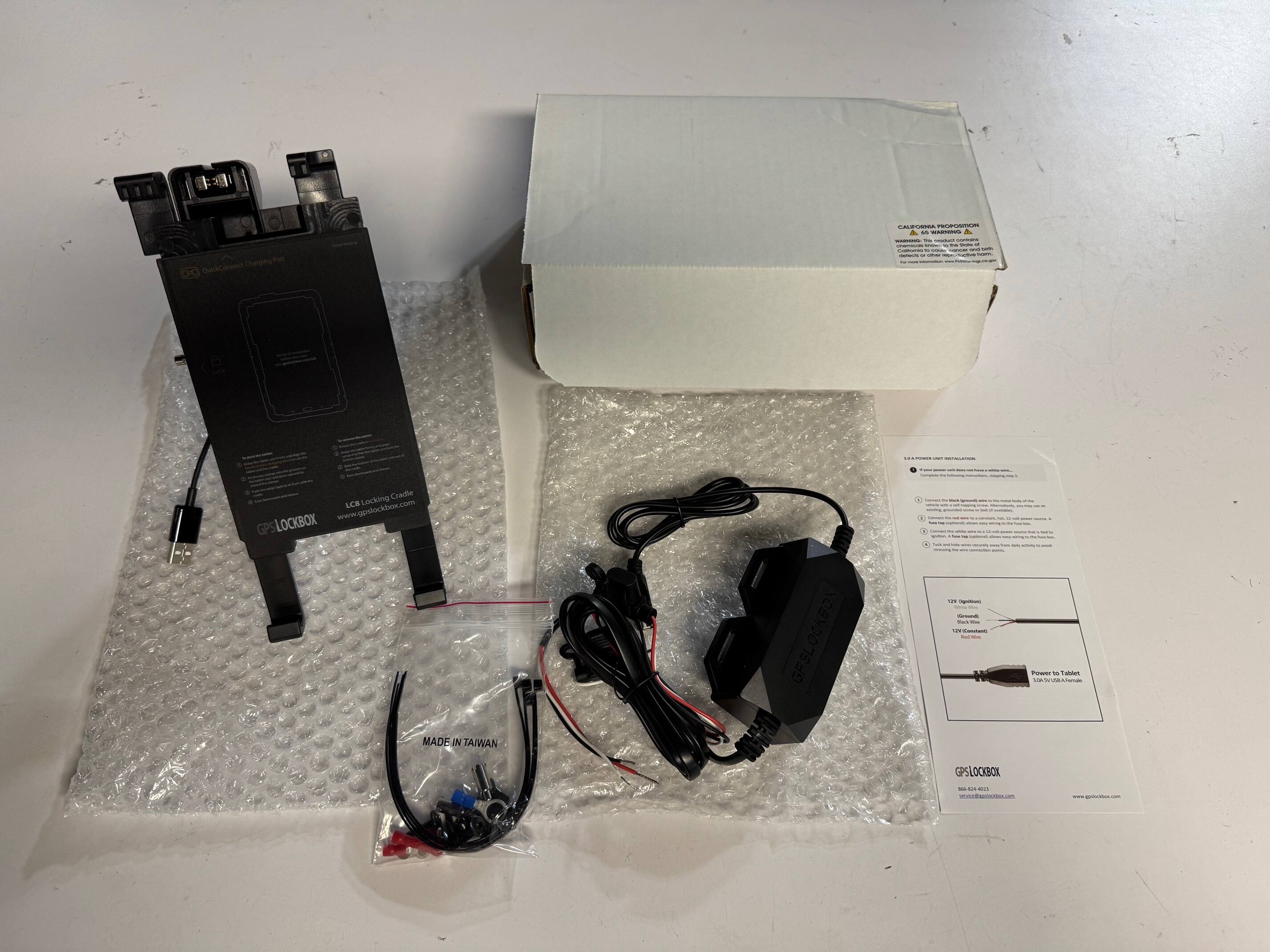 Google - GPS LockBox Flex II Vehicle Mount & Cradle Kit For Samsung Galaxy Tab A WiFi 8″ (T380) - Black