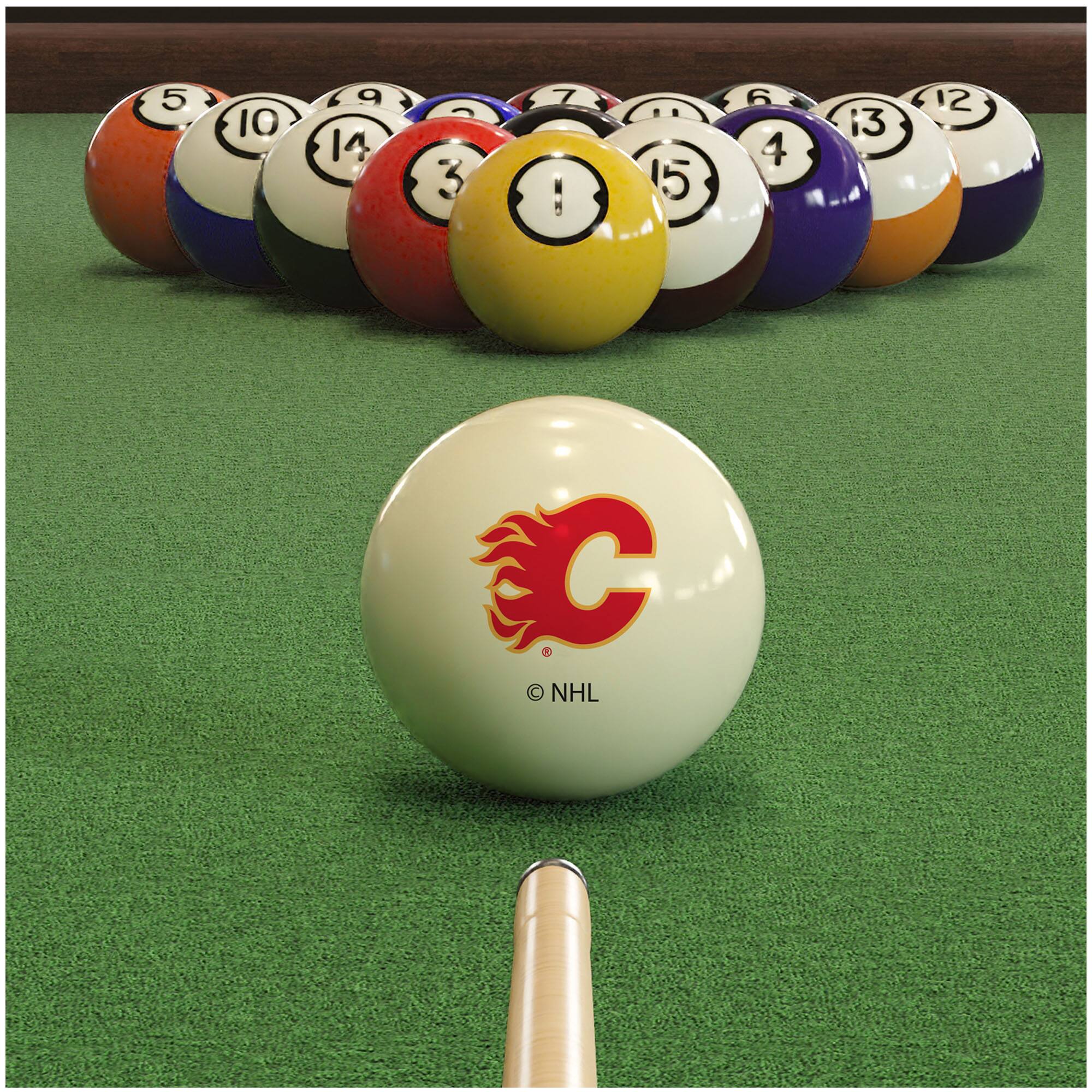 Alt View 1. Imperial - Cream Calgary Flames Retro Billiard Ball Set - Multicolor.