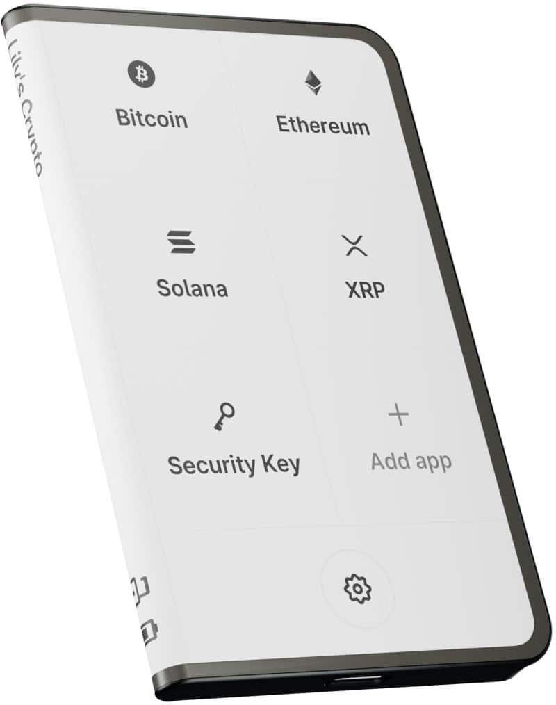 Lilv's Crypto B Bitcoin Ethereum Solana XRP Security Key + Add app