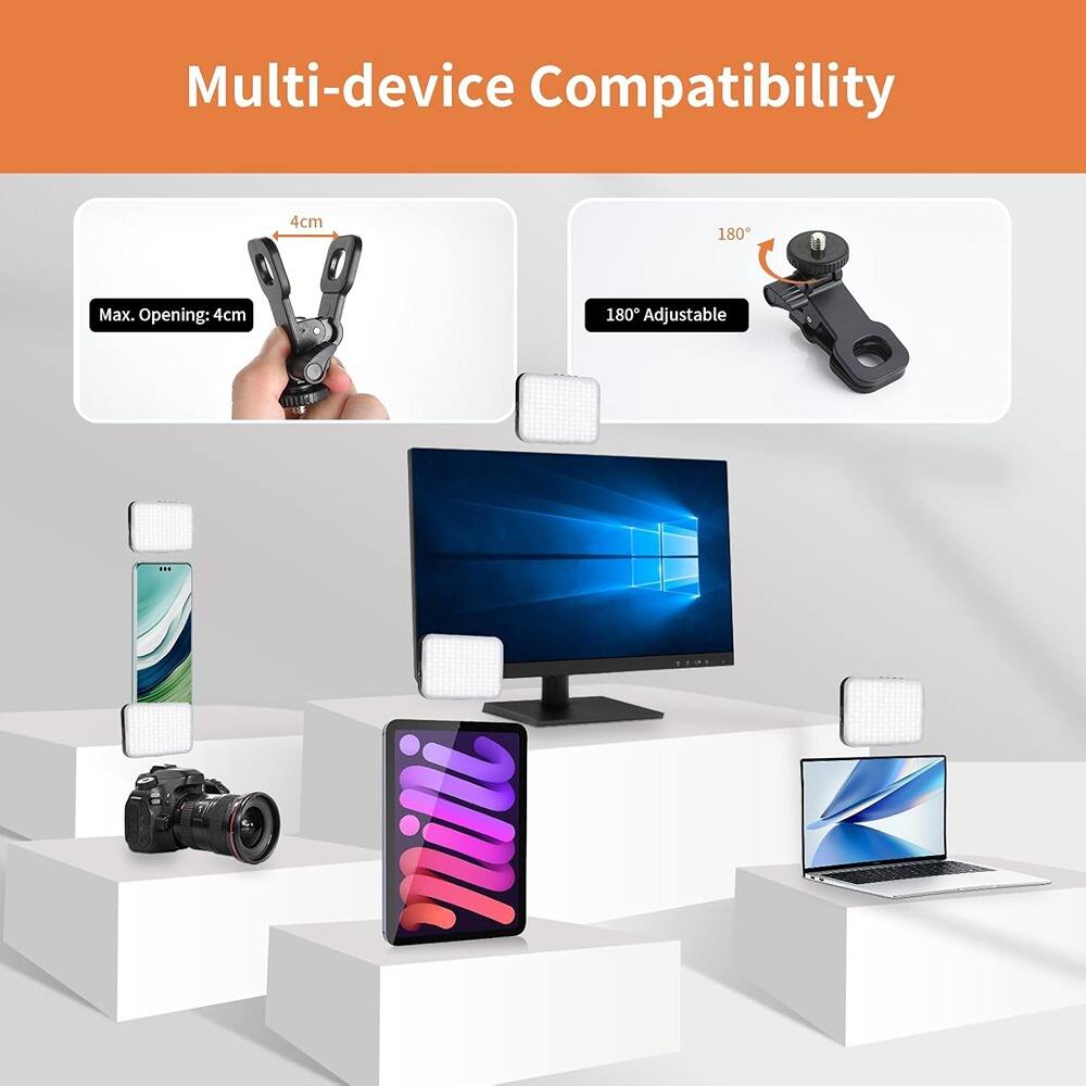 Multi-device Compatibility

Max. Opening: 4cm

180° Adjustable