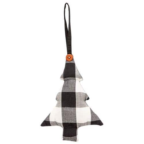 BreeBe - *Black & White Buffalo Check Tree Ornament - Multi