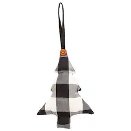 BreeBe - *Black & White Buffalo Check Tree Ornament - Multi