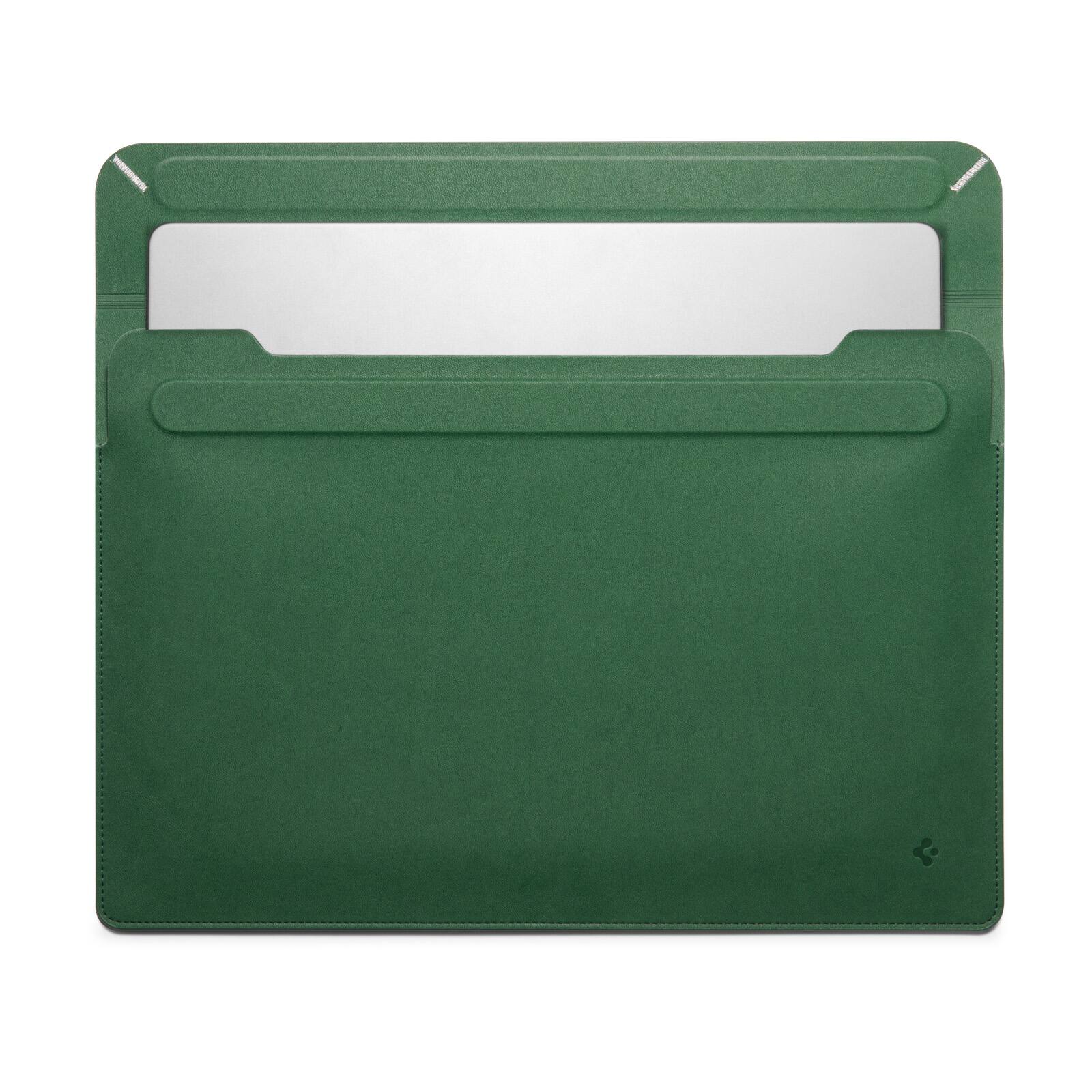 Left. Spigen - Spigen Valentinus Protective Laptop Sleeve for 14-inch Laptop - Jeju Green.