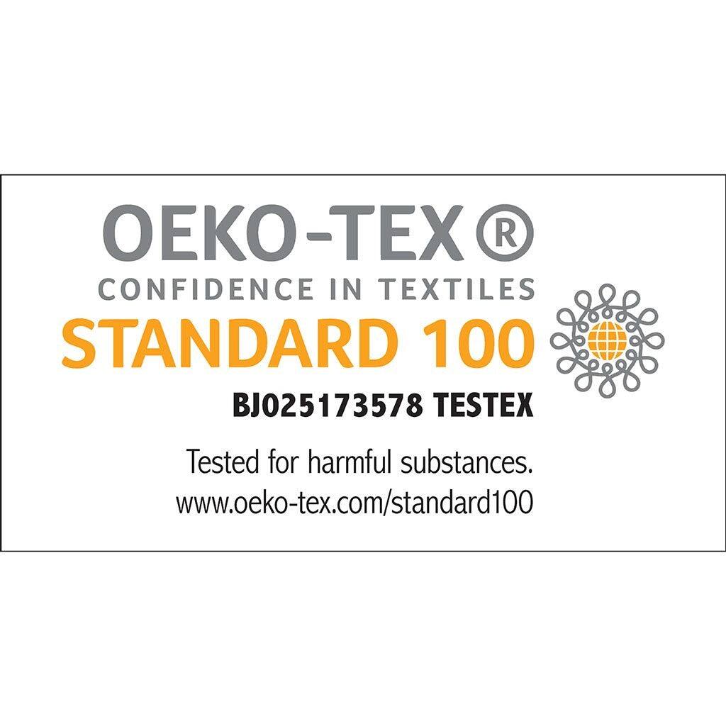 OEKO-TEX®  
CONFIDENCE IN TEXTILES  
STANDARD 100  
BJ025173578 TESTEX  
Tested for harmful substances.  
www.oeko-tex.com/standard100