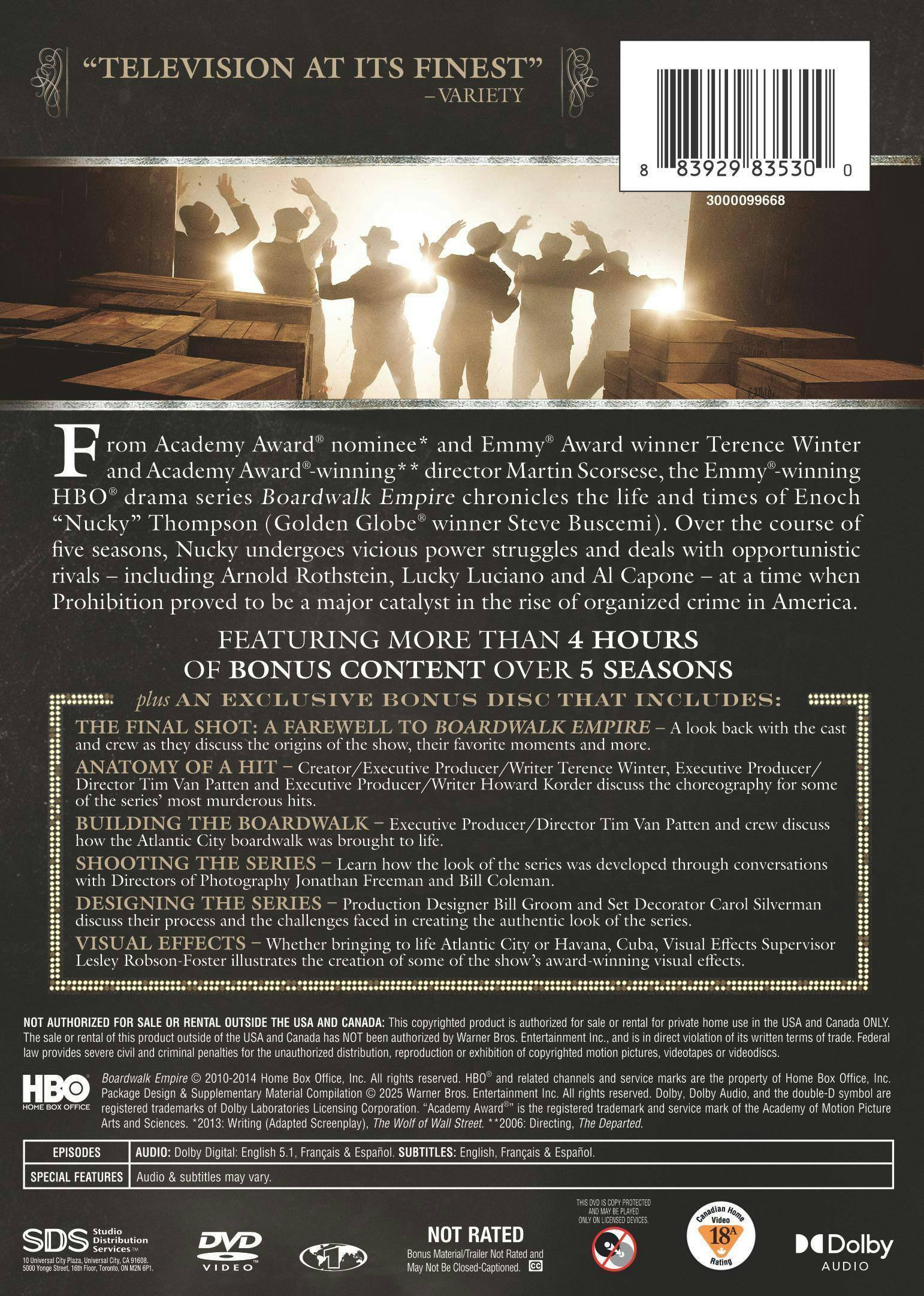 Back. Boardwalk Empire: The Complete Series [DVD].