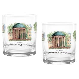 Indigo Falls - North Carolina Tar Heels 16oz. Laura Wilcox University Hall Two-Piece Rocks Glass Set - Multicolor