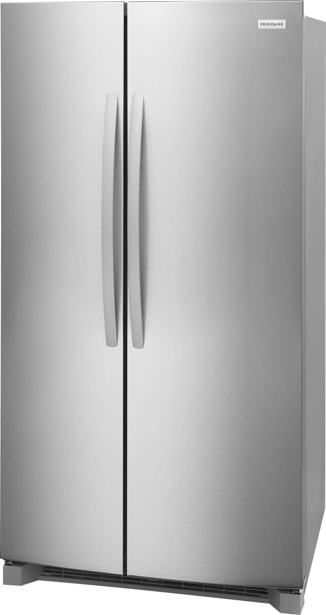 Angle. Frigidaire - 26 Cu. Ft. Standard Depth Side-by-Side Refrigerator with CrispSeal Crispers - Smudge Proof Stainless Steel.