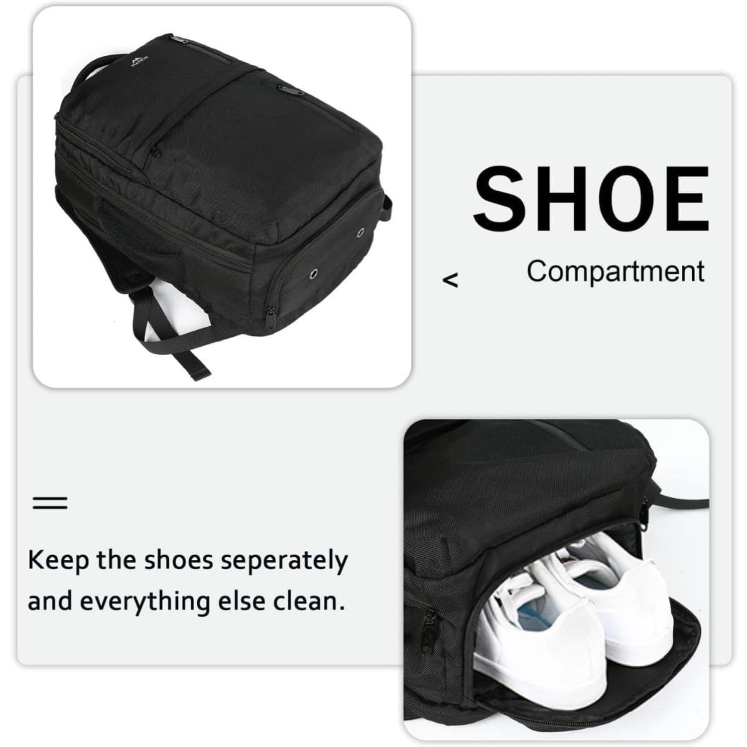 Alt View 1. Pacoar Cade - Carry On Backpack  Flight Approved Travel With Usb Port Tsa Personal Item Bag Fits 17" Laptop Large Water Resistant - Black-X-Large.