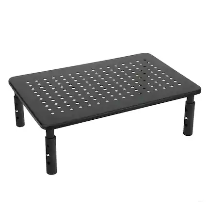 Front. Kitcheniva - Ergonomic Monitor Stand Riser with Adjustable 3 Height Settings - Black.