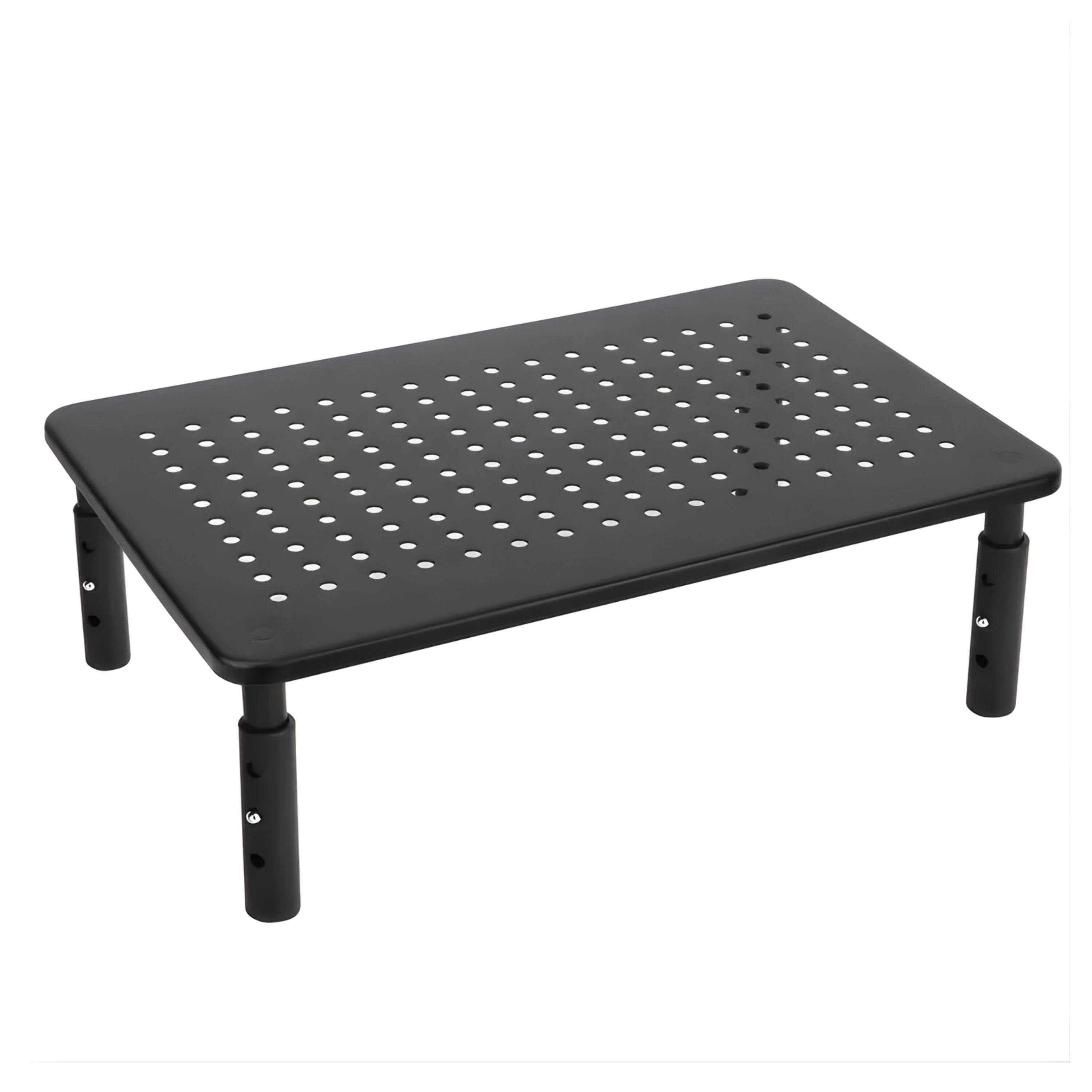 Front. Kitcheniva - Ergonomic Monitor Stand Riser with Adjustable 3 Height Settings - Black.