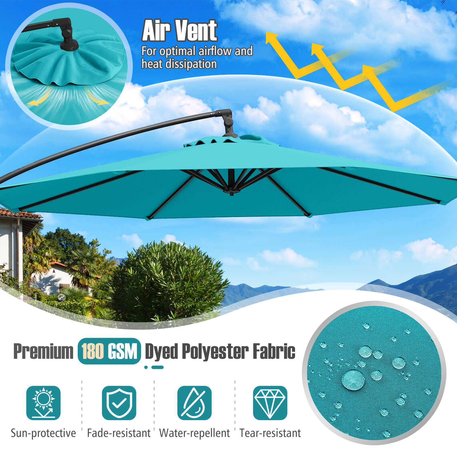 Air Vent For optimal airflow and heat dissipation Premium 180 GSM Dyed Polyester Fabric Sun-protective Fade-resistant Water-repellent Tear-resistant