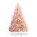 Front. Costway - 7ft Artificial Christmas Tree Hinged Full Fir Tree Metal Stand - Pink.