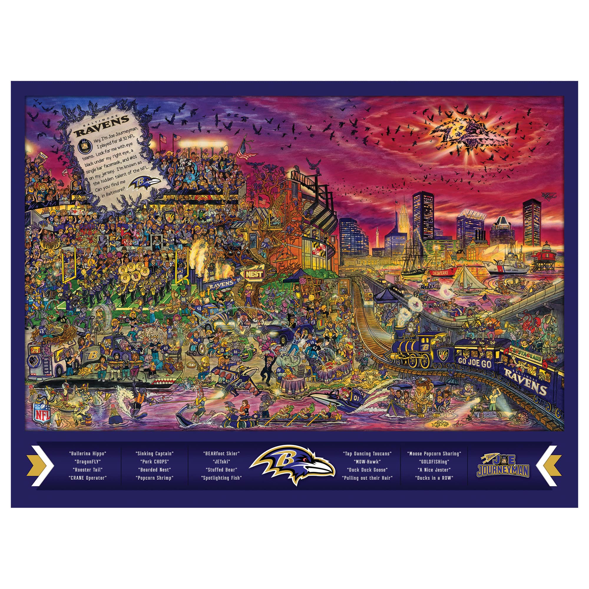 YouTheFan - Baltimore Ravens 500-Piece Joe Journeyman Puzzle - Multicolor price history on PriceWatchPro